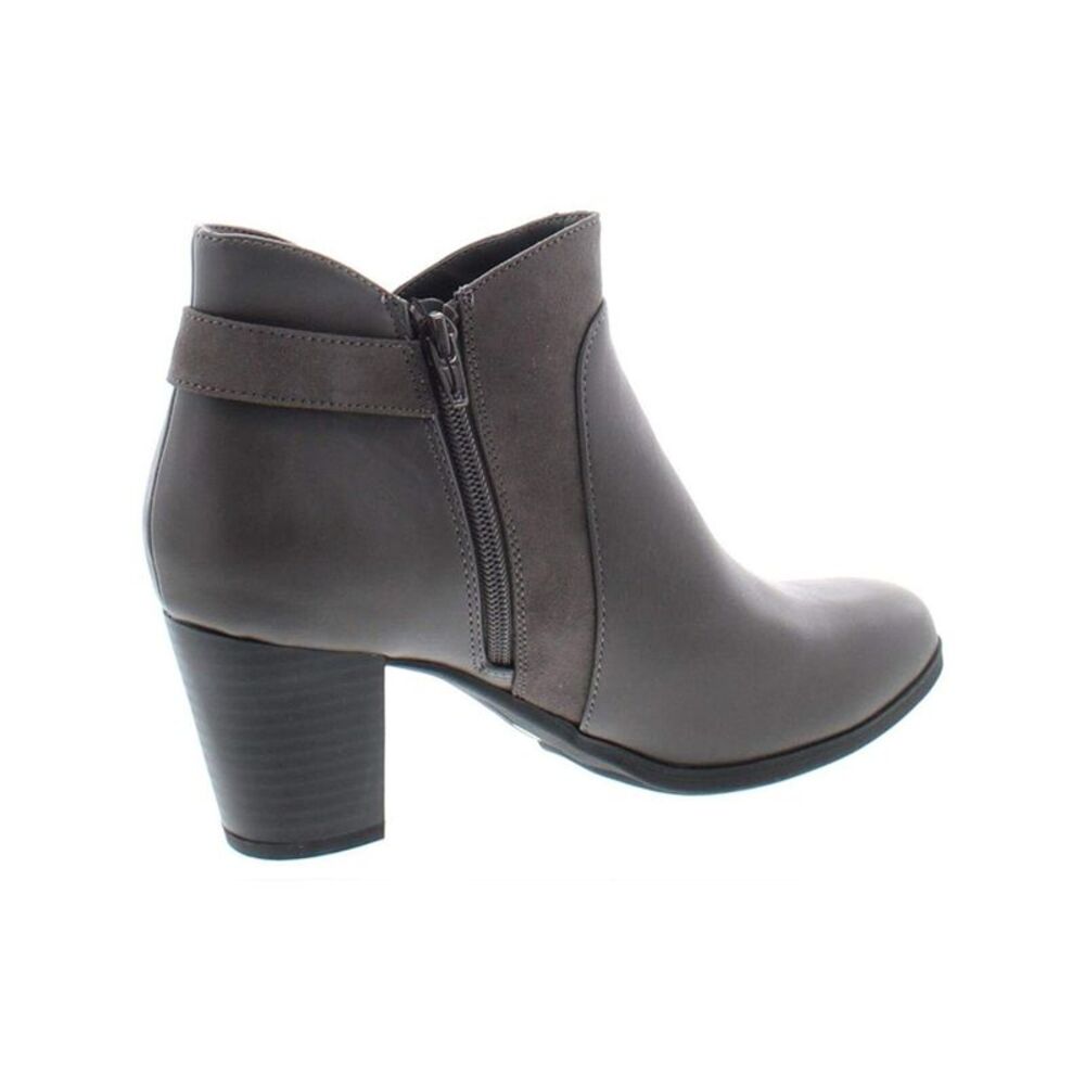 Giani Bernini Womens Gray Buckle Accent Round Toe Block Heel Zip-Up Booties 10 - Picture 2 of 2